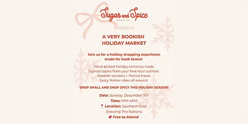 A Very Bookish Holiday Market Hosted by Sugar and Spice Book Co.