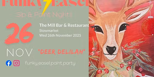 Funky Easel Paint & Sip Night at The Mill Restaurant & Bar in Stowmarket
