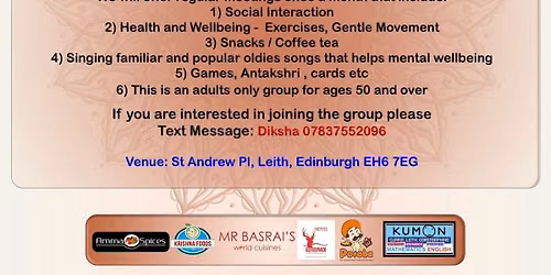 \ud83c\udf38Edinburgh Hindu mandir - Monthly Seniors Meet-Up \ud83c\udf38