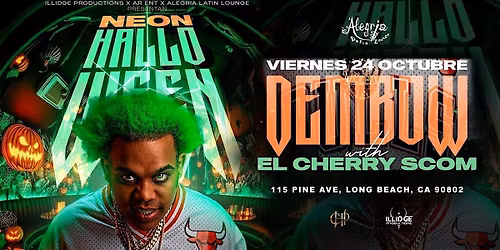 Baile Latino:  Neon Halloween 21+ with El Cherry Scom inside Alegria in LB!