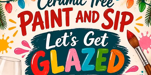 Paint and sip ceramics Christmas tree workshop