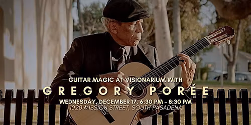 \u2728 Gregory Por\u00e9e Live at Visionarium! \u2728