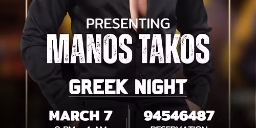 Grand opening event with Manos Takos