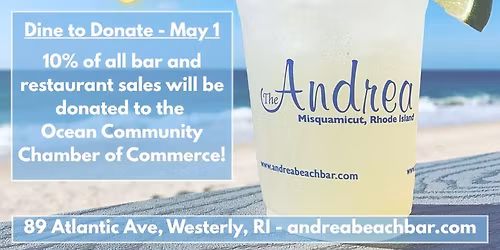 Dine to Donate at The Andrea Seaside Restaurant and Beach Bar