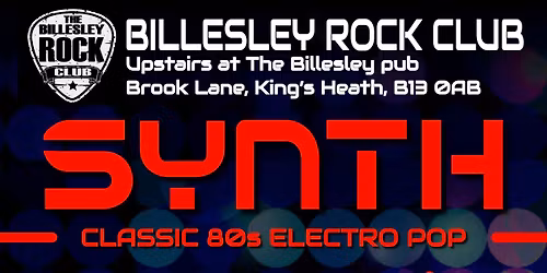 SYNTH Live at Billesley Rock Club