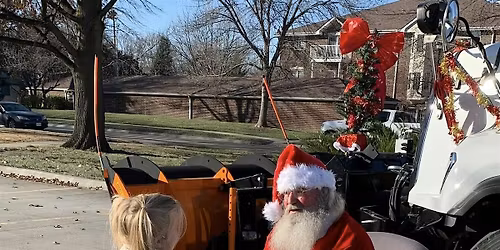Snowplow Santa Visits Gere Branch Library