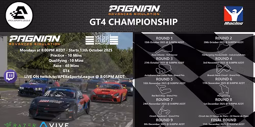 FINAL - Pagnian Advanced Simulation - GT4 Championship - iRacing