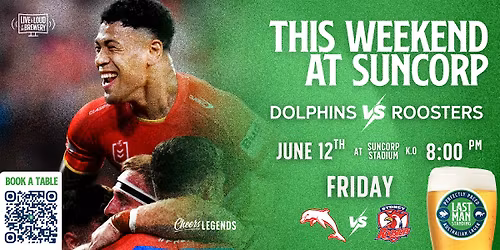 Dolphins v Roosters: Game Day Pre-Game Pints @ Last Man Standing