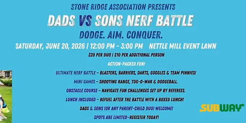 Stone Ridge - Dads versus Sons Nerf Battle