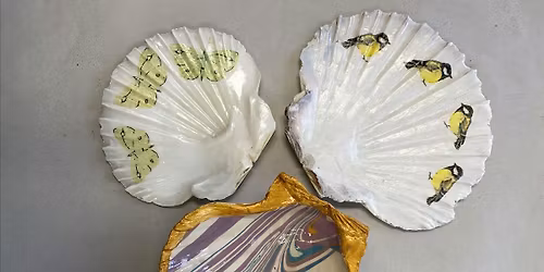 Decoupage Scallop Shell Trinket Dishes 2