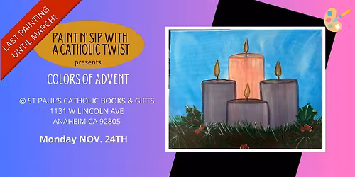 Paint N'Sip With a Catholic Twist- Colors of Advent