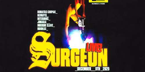 ELASTICA: SURGEON, DONATAS CHIPAK, GEMAYEL, INTERIORS, JOGAILA, MIRROR SLAVE, ROOKAS