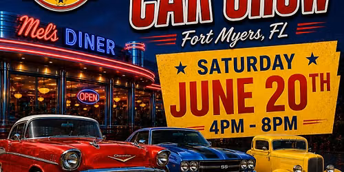 Mel's Diner Classic Car Show