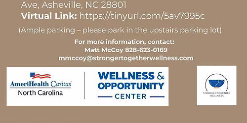 STROKE SUPPORT GROUP w\/ Stronger Together Wellness (FREE) & Offered Zoom*