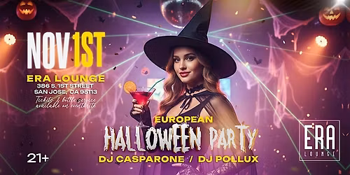 Euro Halloween on Saturday, November 1st