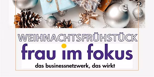 Weihnachtsbusiness-Fr\u00fchst\u00fcck Frau im Fokus