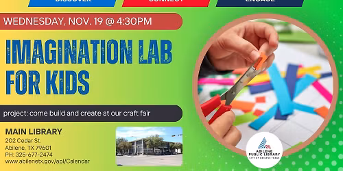 Imagination Lab: Craft Fair (Main Library)