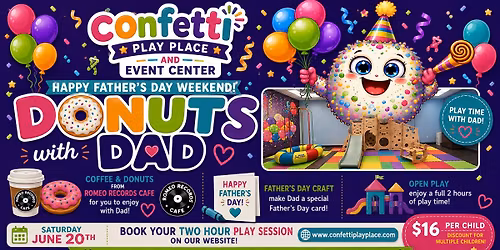 Donuts with Dad At Confetti Play Place 