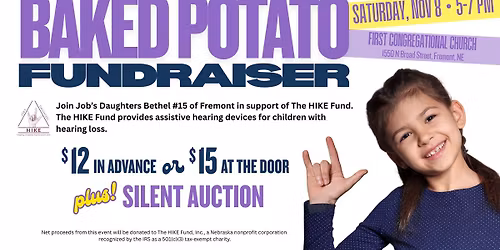 Bethel #15 HIKE Dinner: Baked Potato Fundraiser & Silent Auction