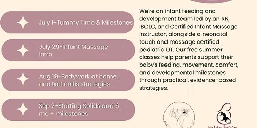 FREE summer infant wellness events! 