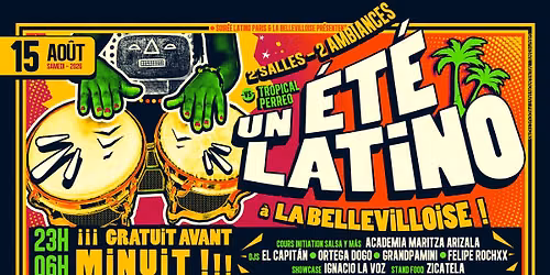 UN \u00c9T\u00c9 LATiNO \u00e0 LA BELLEViLLOiSE 2026 \u2600\ufe0f 15\/08 \ud83d\udca6 2 SALLES (Tropical -vs- Perreo)\ud83c\udfdd\ufe0f FREE AV. MiNUiT
