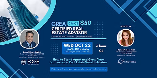 Certified Real Estate Advisor  (CREA)- Get your certification!