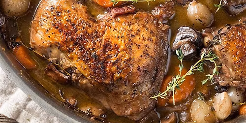 Coq au vin hands cooking class !