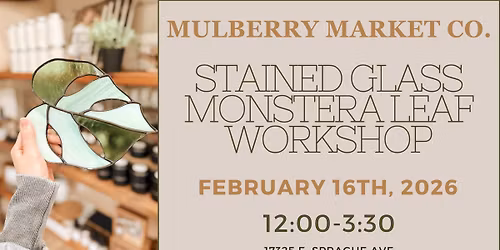Stained Glass Monstera Leaf Workshop!