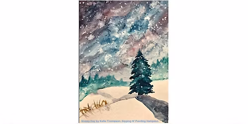 Watercolor Workshop  Snowy Day Sunday Nov. 16th 5:30pm $35