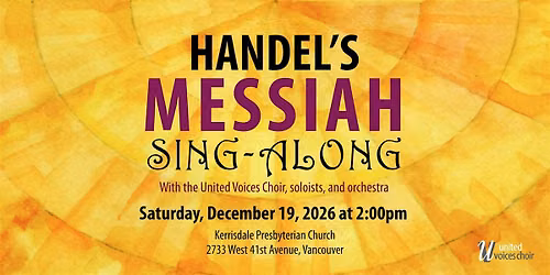 Sing-Along Messiah with United Voices Choir