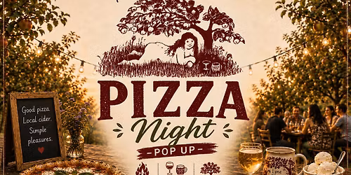 Pizza in the orchard