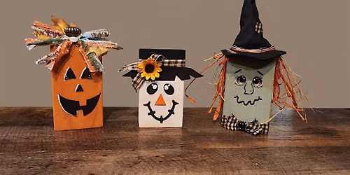 Wood Block Character and Wood Ghost Frame Magnet Crafting Session