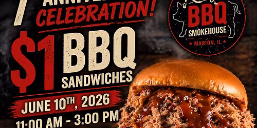 7th Anniversary Celebration \u2013 $1 BBQ at Riley\u2019s Smokehouse