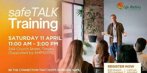 safeTALK Suicide Alertness and Prevention Training
