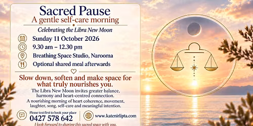 Sacred Pause \u2014 A Gentle Self-Care Morning | Libra New Moon