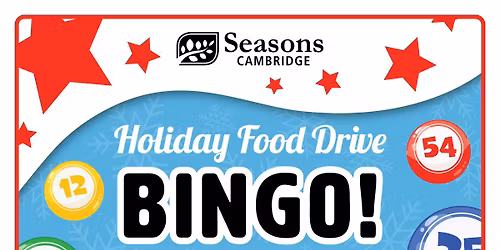 Seasons Cambridge: Holiday Food Drive BINGO