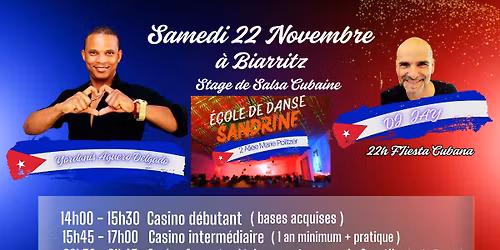 STAGE DE SALSA CUBAINE \ud83c\udde8\ud83c\uddfa avec Yordanis Aguero Delgado & Fiesta cuabana avec DJ Jay de Limoges