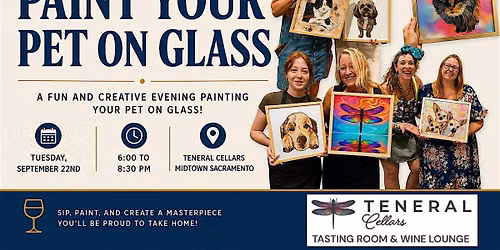 Paint Your Pet or Dragonfly on Glass at Teneral Cellars