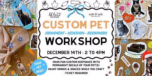 December Custom Pet Keychain & Ornament Workshop