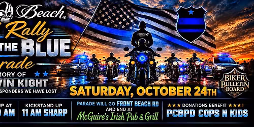 BACK THE BLUE PARADE - Thunder Beach Motorcycle Rally