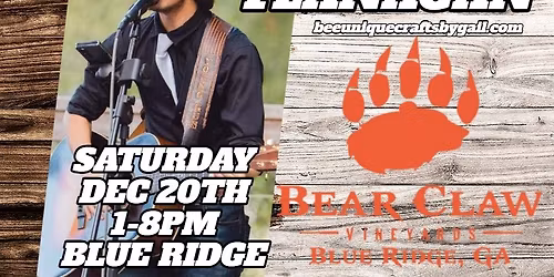 Hunter Flanagan at Bear Claw Vineyards in Blue Ridge, Ga