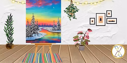 Paint Night : \u201cSnowy Sorbet Sunset\u201c