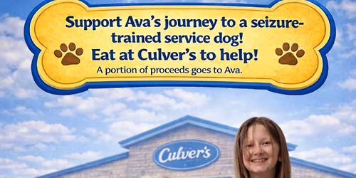 Culver's Share night for Ava's service dog