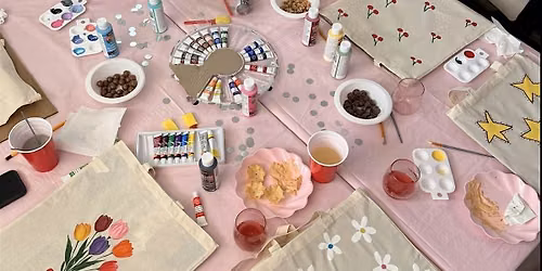 Paint your own Canvas Wine Tote Bag