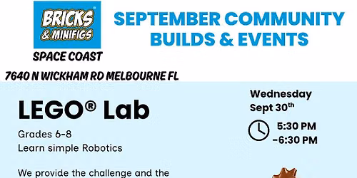 LEGO (R) Lab - FREE Grades 6-8