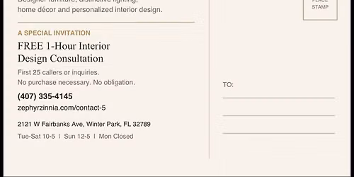 One hour free design consultation