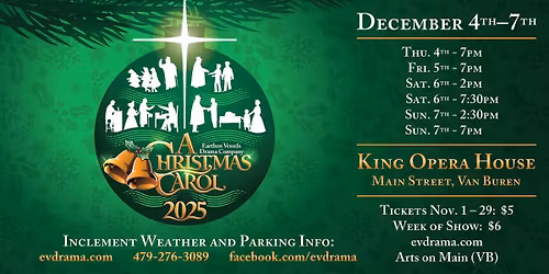 A Christmas Carol 2025- Earthen Vessels Drama Co.