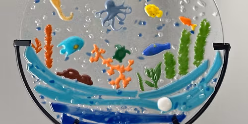 04\/21\/26 - Fused Glass - "Under the Sea" w\/stand at Botanical Goods in Myrtle Beach Mall