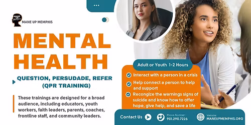 Mental Health QPR Training (Question, Persuade, Refer)