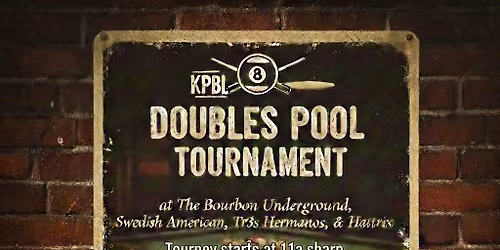 KPBL Doubles Tourney. Up to $1,000 added. No greens fees